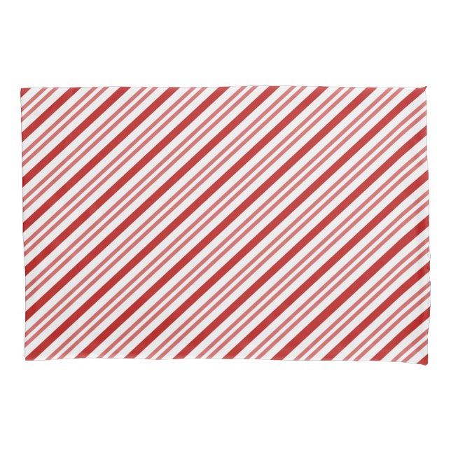 Red and White Candy Cane Pillowcase (Front)