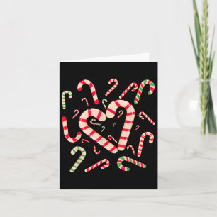 Red And White Candy Cane Santa Christmas Funny Xma Card