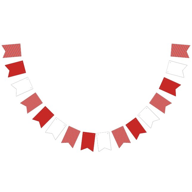 Red and White Candy Cane Striped Bunting Flags (All)