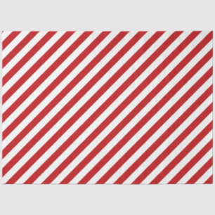 Red and White Candy Cane Striped Tissue Paper