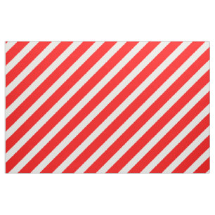 Red and White Candy Cane Stripes Fabric