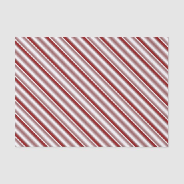 Red and White Candy Cane Stripes or Choose Colour Tissue Paper (Front)