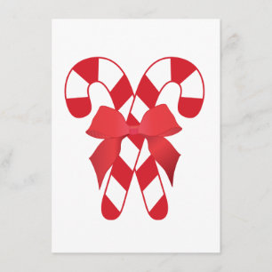 Red and White Candy Canes Invitation