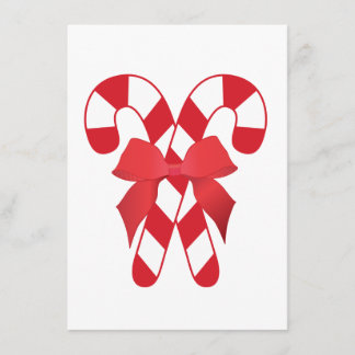 Red and White Candy Canes Invitation