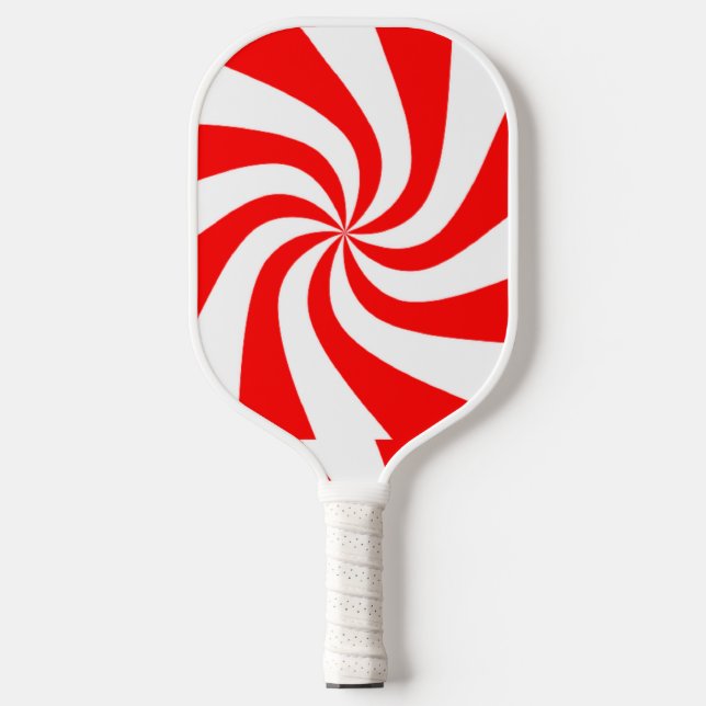 Red and white candy pickleball paddle (Front)
