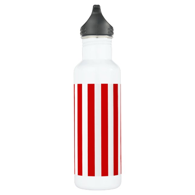 Red and white candy stripes 710 ml water bottle (Right)