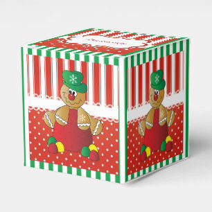 Red and White Candy Stripes and Santa Claus Favour Box