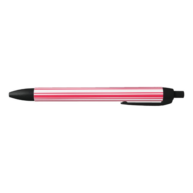 Red and white candy stripes black ink pen (Bottom)