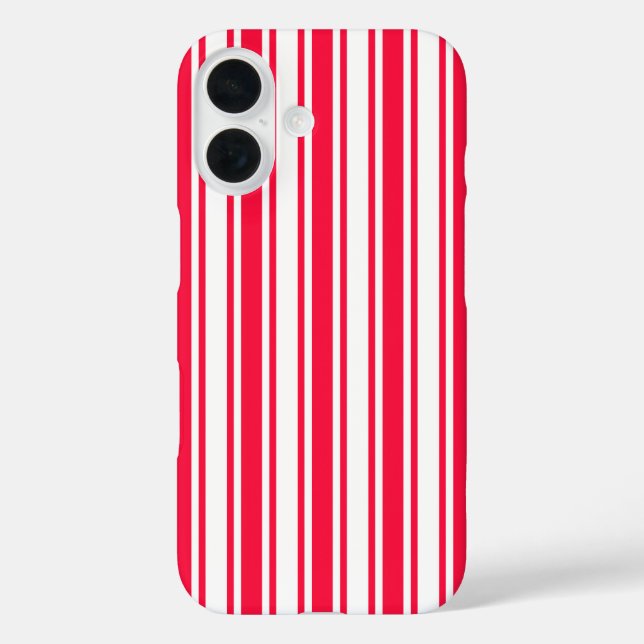 Red and white candy stripes Case-Mate iPhone case (Back)