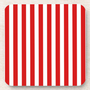 Red and white candy stripes coaster