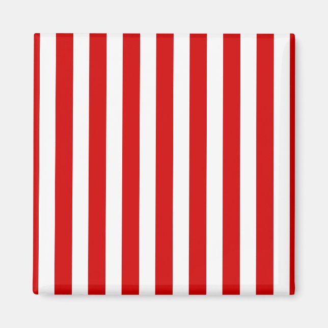 Red and white candy stripes magnet (Front)