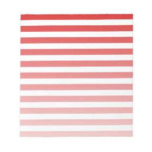 Red and white candy stripes notepad