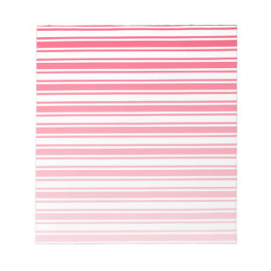 Red and white candy stripes notepad