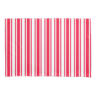 Red and white candy stripes pillowcase