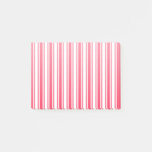 Red and white candy stripes post-it notes