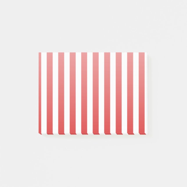 Red and white candy stripes post-it notes (Front)