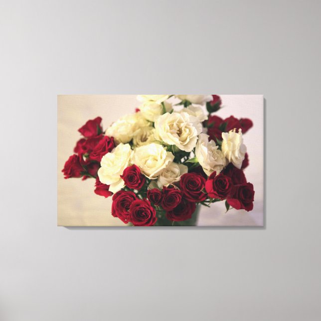 Red and white canvas print (Front)