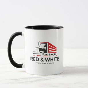 Red and White Cargo Trucking Mug