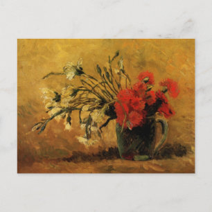 Red And White Carnations by Vincent van Gogh Postcard