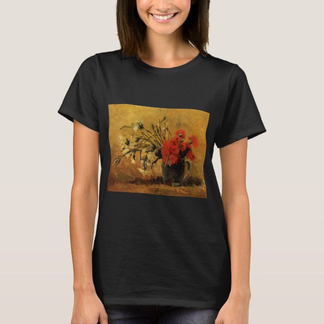 Red And White Carnations by Vincent van Gogh T-Shirt (Front)