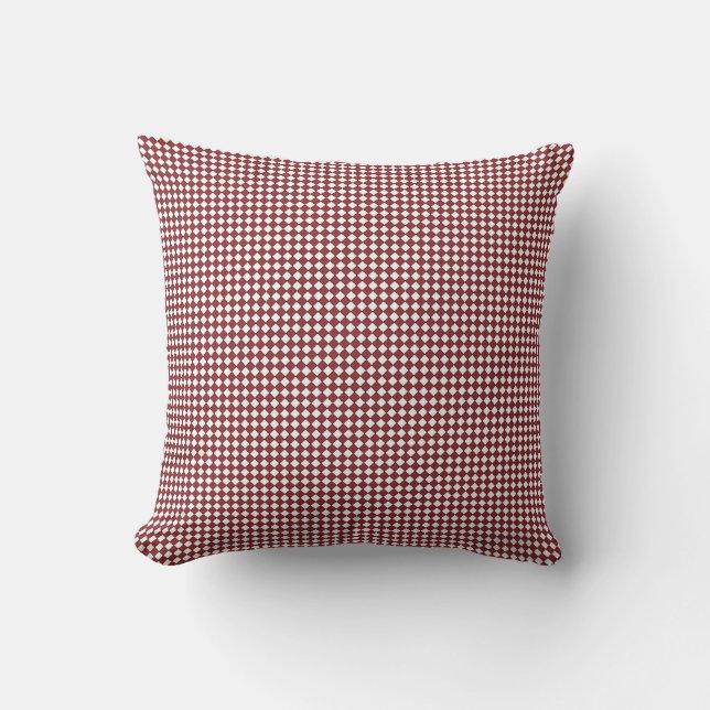 red and White checked Pillow (Front)
