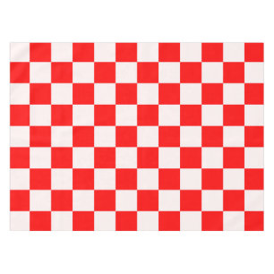 Red and White Checkered Pattern  Tablecloth