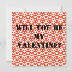Red and white chequered hearts Valentine pattern