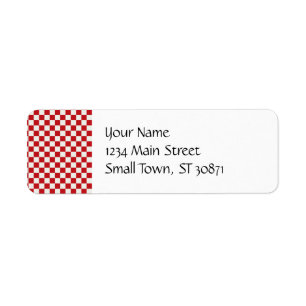 Red and White Chequered Pattern Country BBQ Colour