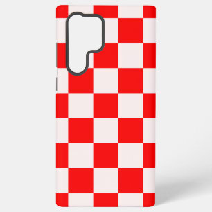 Red and White Chequered Pattern  Samsung Galaxy Case