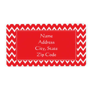 Red and White Chevron Pattern