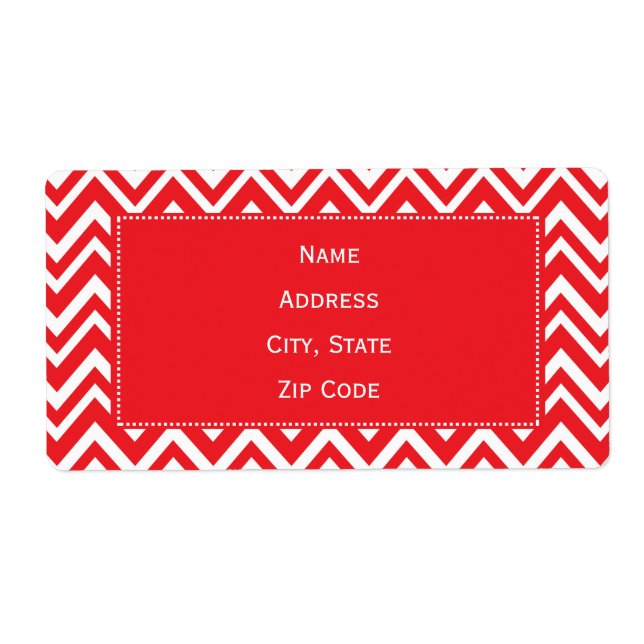 Red and White Chevron Pattern (Front)
