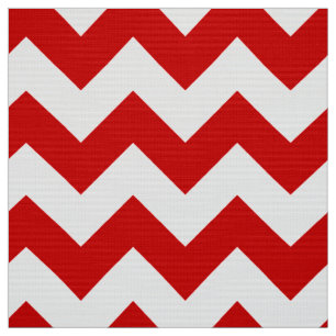 Red and White Chevron Zigzag Pattern Fabric