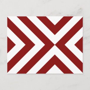Red and White Chevrons Postcard
