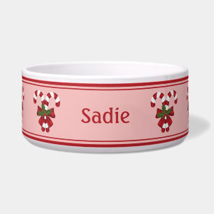 Red And White Christmas Candy Canes Festive Pink