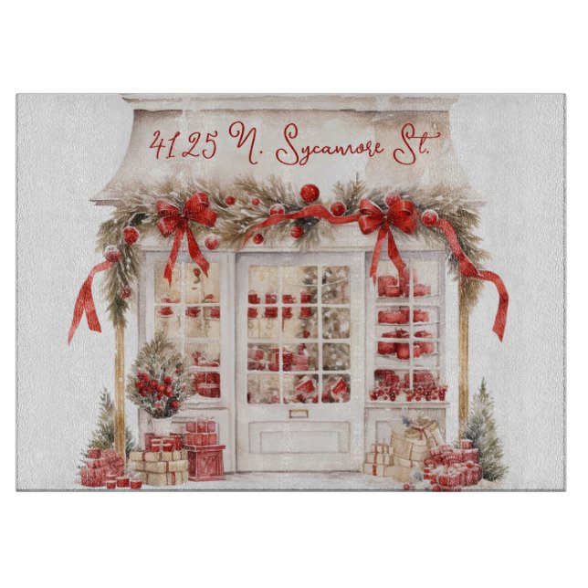 Red and White Christmas  Cutting Board (Front)