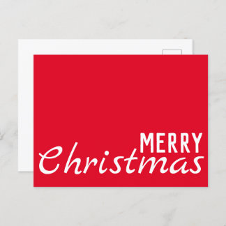 Red and white Christmas Holiday Postcard