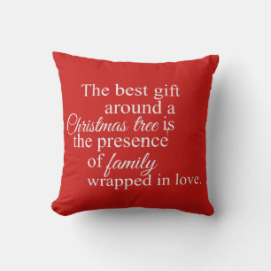 Red and White Christmas Pillow