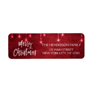 Red and White Christmas Script Holiday