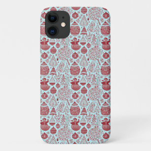 Red and white Christmas themed phone case