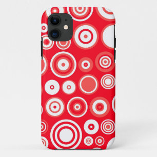 Red and white circles seamless graphic iPhone 11 case