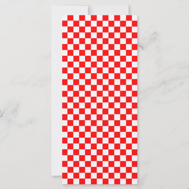 Red And White Classic Chequerboard by STaylor (Front)
