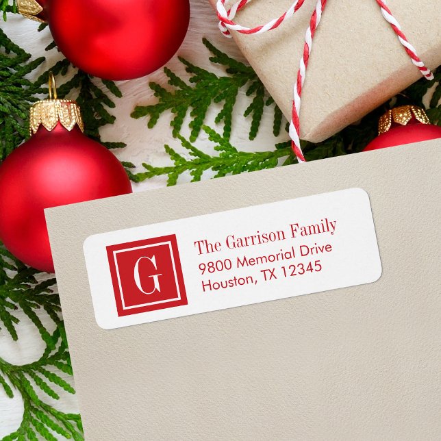 Red and White Classic Square Monogram (Creator Uploaded)