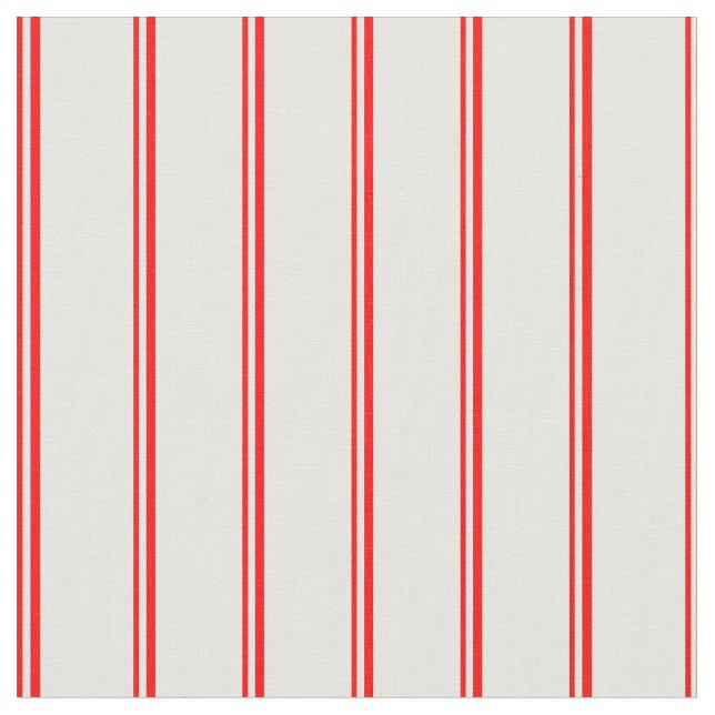 Red and White Coloured Striped Pattern Fabric (Close Up)