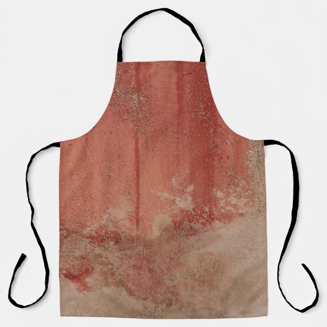 RED AND WHITE CONCRETE WALL APRON (Front)