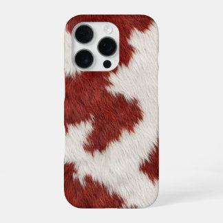 red and white cow skin texture iPhone 16 pro case