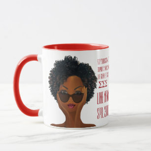 Red and White Custom Greek Sorority Gift Mug