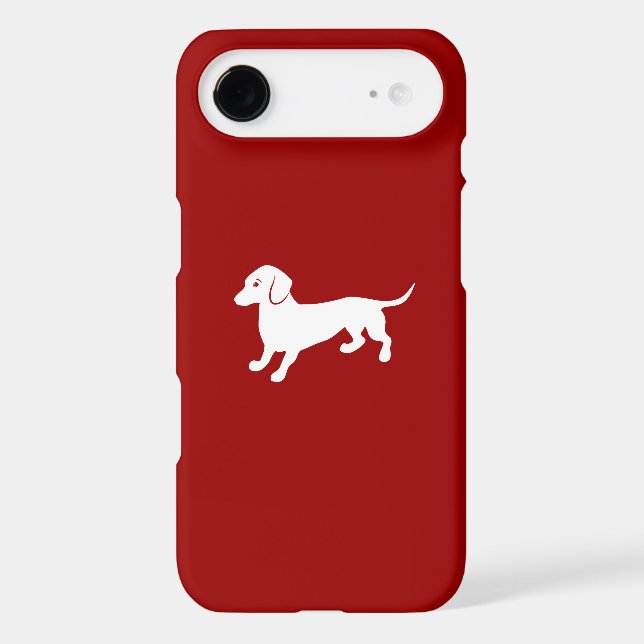 Red and White Dachshund Design Case-Mate iPhone Case (Back)
