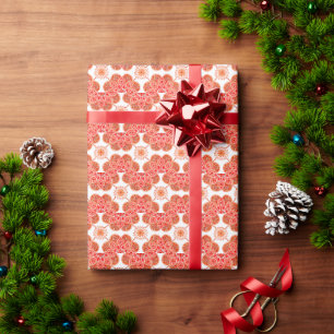  red and white design wrapping paper