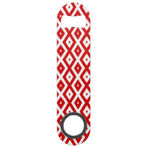 Red and white diamond pattern
