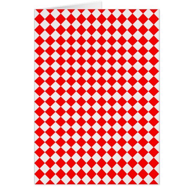Red And White Diamond Pattern by ShirleyTaylor (Front)